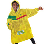 Custom Benin Football Kid Wearable Blanket Hoodie Go Les Guepards