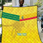 Custom Benin Football Quilt Go Les Guepards