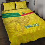Custom Benin Football Quilt Bed Set Go Les Guepards