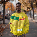 Custom Benin Football Sweatshirt Go Les Guepards