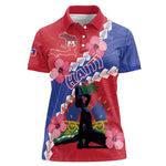 Haiti Neg Maron Women Polo Shirt Coat Of Arms - Hisbicus Polynesian