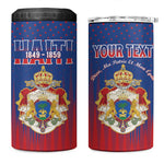 Personalized Anpi an Ayiti 4 in 1 Can Cooler Tumbler Imperial Coat Of Arms Flag Style