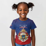 Personalized Anpi an Ayiti Kid T shirt Imperial Coat Of Arms Flag Style