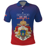 Personalized Anpi an Ayiti Polo Shirt Imperial Coat Of Arms Flag Style