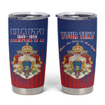 Personalized Anpi an Ayiti Tumbler Cup Imperial Coat Of Arms Flag Style