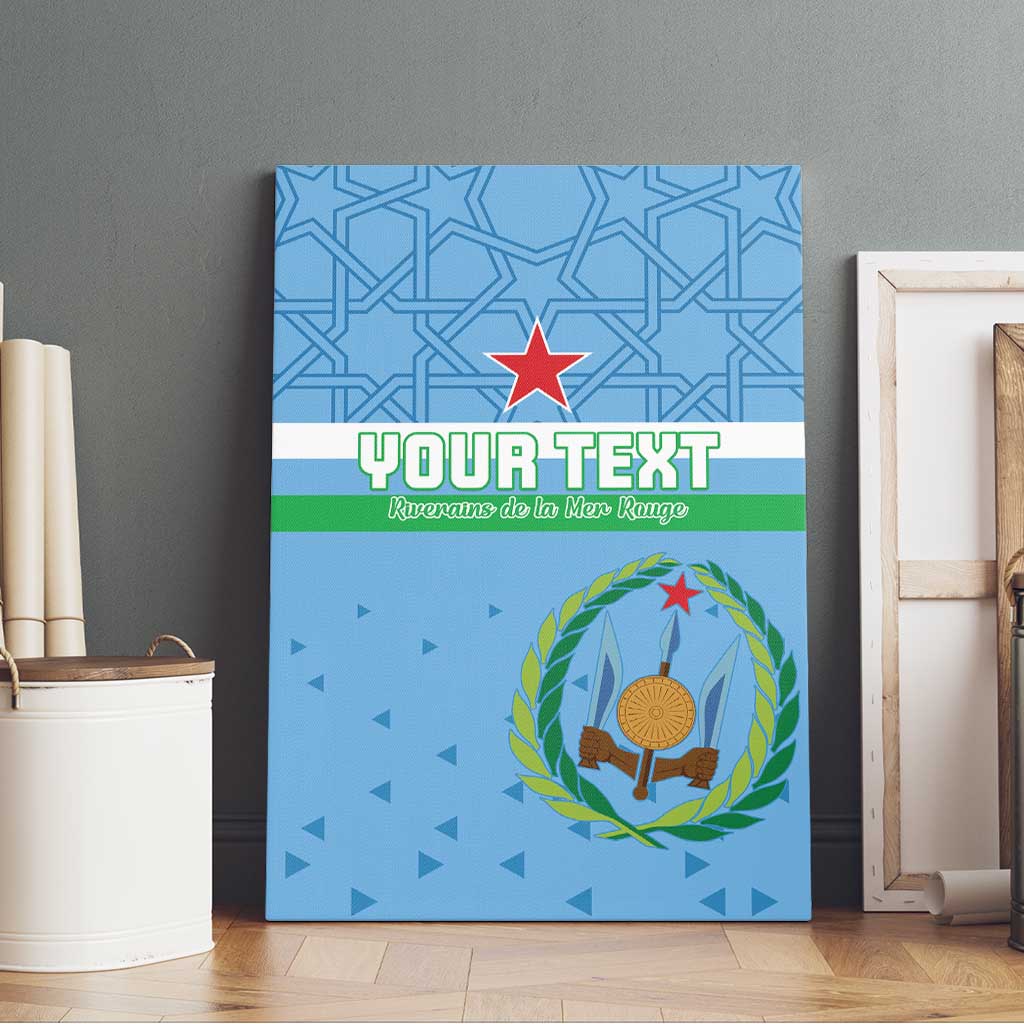 Custom Djibouti Football Canvas Wall Art Go Champions