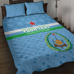 Custom Djibouti Football Quilt Bed Set Go Champions