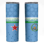 Custom Djibouti Football Skinny Tumbler Go Champions