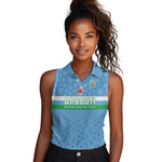 Custom Djibouti Football Women Sleeveless Polo Shirt Go Champions