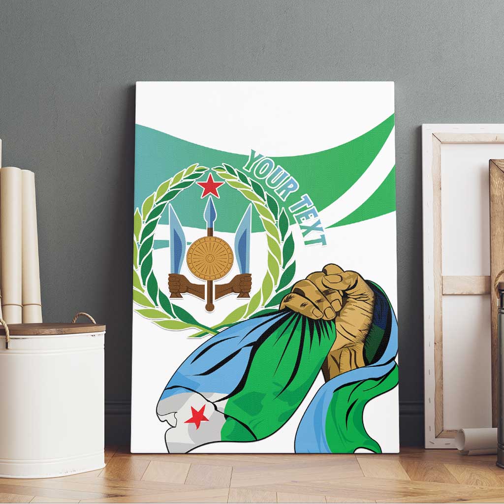 Personalized Happy Djibouti Canvas Wall Art Independence Day