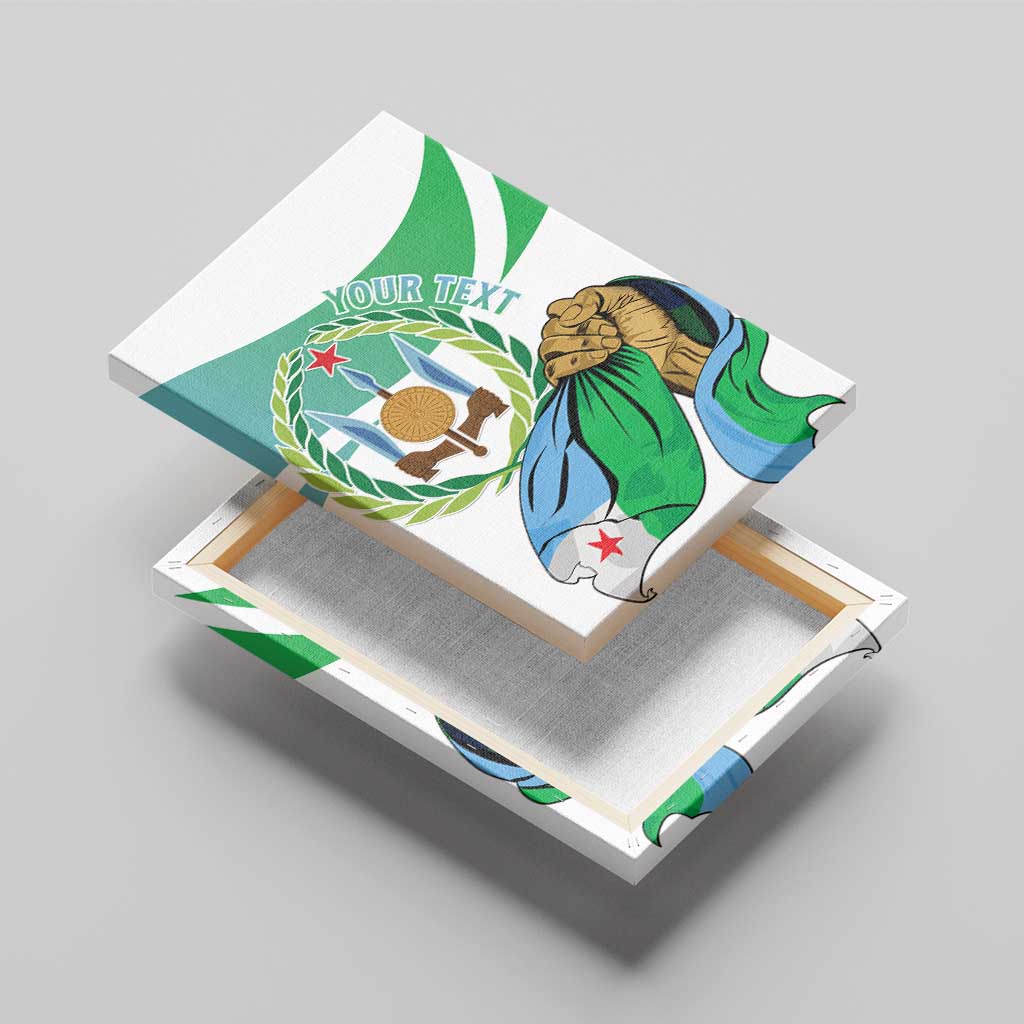 Personalized Happy Djibouti Canvas Wall Art Independence Day