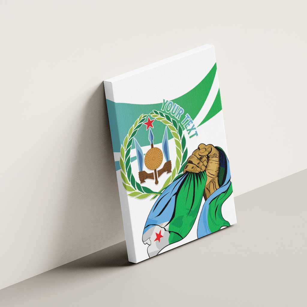 Personalized Happy Djibouti Canvas Wall Art Independence Day