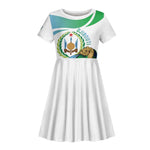 Personalized Happy Djibouti Kid Short Sleeve Dress Independence Day