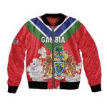 Personalized Gambia Bomber Jacket Coat Of Arms - African Pattern
