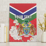 Personalized Gambia Canvas Wall Art Coat Of Arms - African Pattern