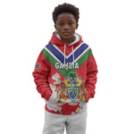 Personalized Gambia Kid Hoodie Coat Of Arms - African Pattern