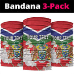 Personalized Gambia Neck Gaiter Coat Of Arms - African Pattern LT15
