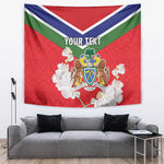 Personalized Gambia Tapestry Coat Of Arms - African Pattern