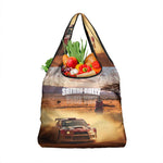 Personalized Kenya Safari Racing Car Grocery Bag Come On Kenyan