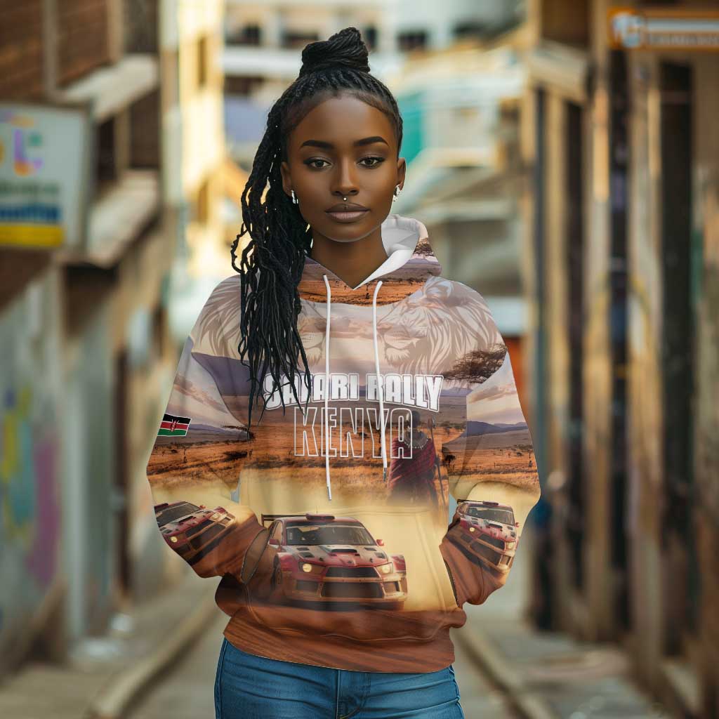 Personalized Kenya Safari Racing Car Hoodie Come On Kenyan