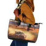 Personalized Kenya Safari Racing Car Leather Tote Bag Come On Kenyan
