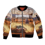 Personalized Kenya Safari Racing Car Sleeve Zip Bomber Jacket Come On Kenyan