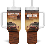 Personalized Kenya Safari Racing Car Tumbler With Handle Come On Kenyan