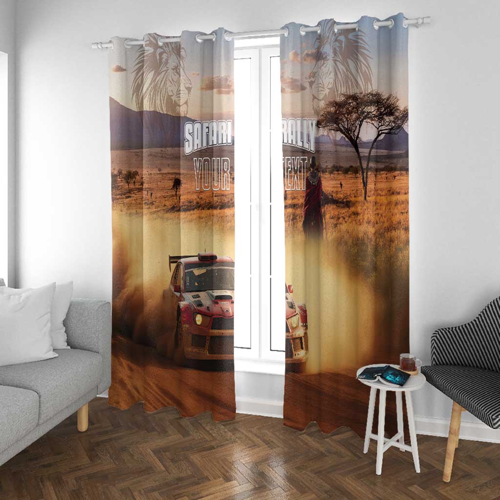 Personalized Kenya Safari Racing Car Window Curtain Come On Kenyan