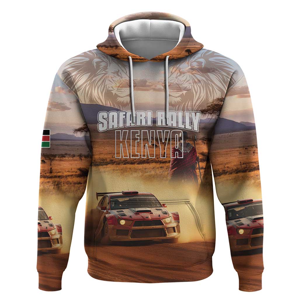 Personalized Kenya Safari Racing Car Zip Hoodie Come On Kenyan