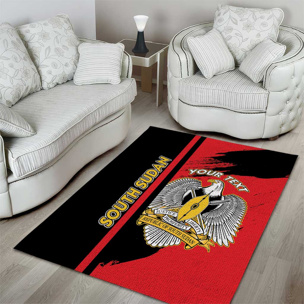 Personalized South Sudan With Coat Of Arms Area Rug Sporty Style