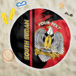 Personalized South Sudan With Coat Of Arms Beach Blanket Sporty Style