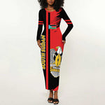 Personalized South Sudan With Coat Of Arms Long Sleeve Bodycon Dress Sporty Style LT15