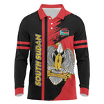 Personalized South Sudan With Coat Of Arms Long Sleeve Polo Shirt Sporty Style