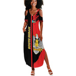 Personalized South Sudan With Coat Of Arms Summer Maxi Dress Sporty Style