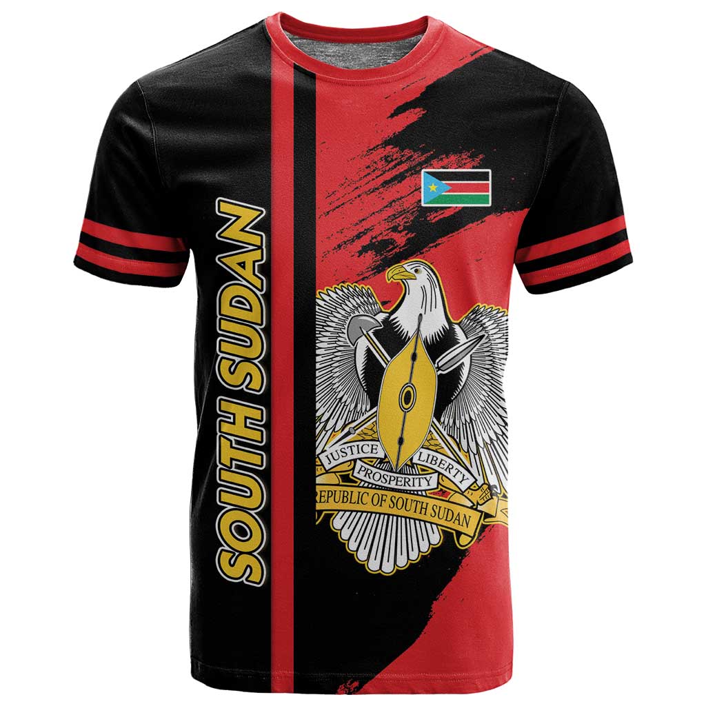 Personalized South Sudan With Coat Of Arms T shirt Sporty Style
