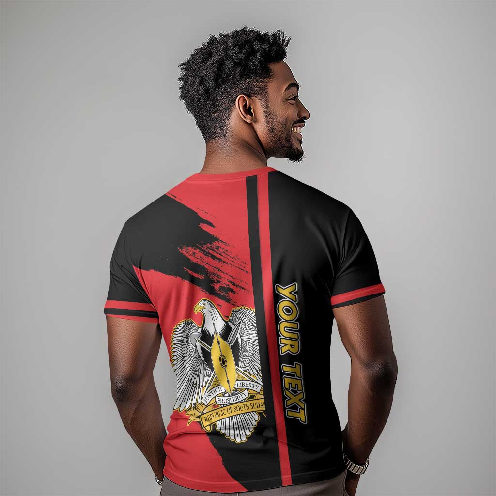 Personalized South Sudan With Coat Of Arms T shirt Sporty Style
