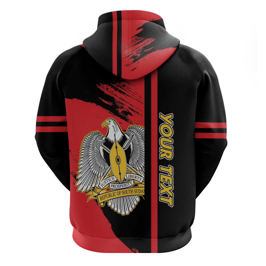 Personalized South Sudan With Coat Of Arms Zip Hoodie Sporty Style