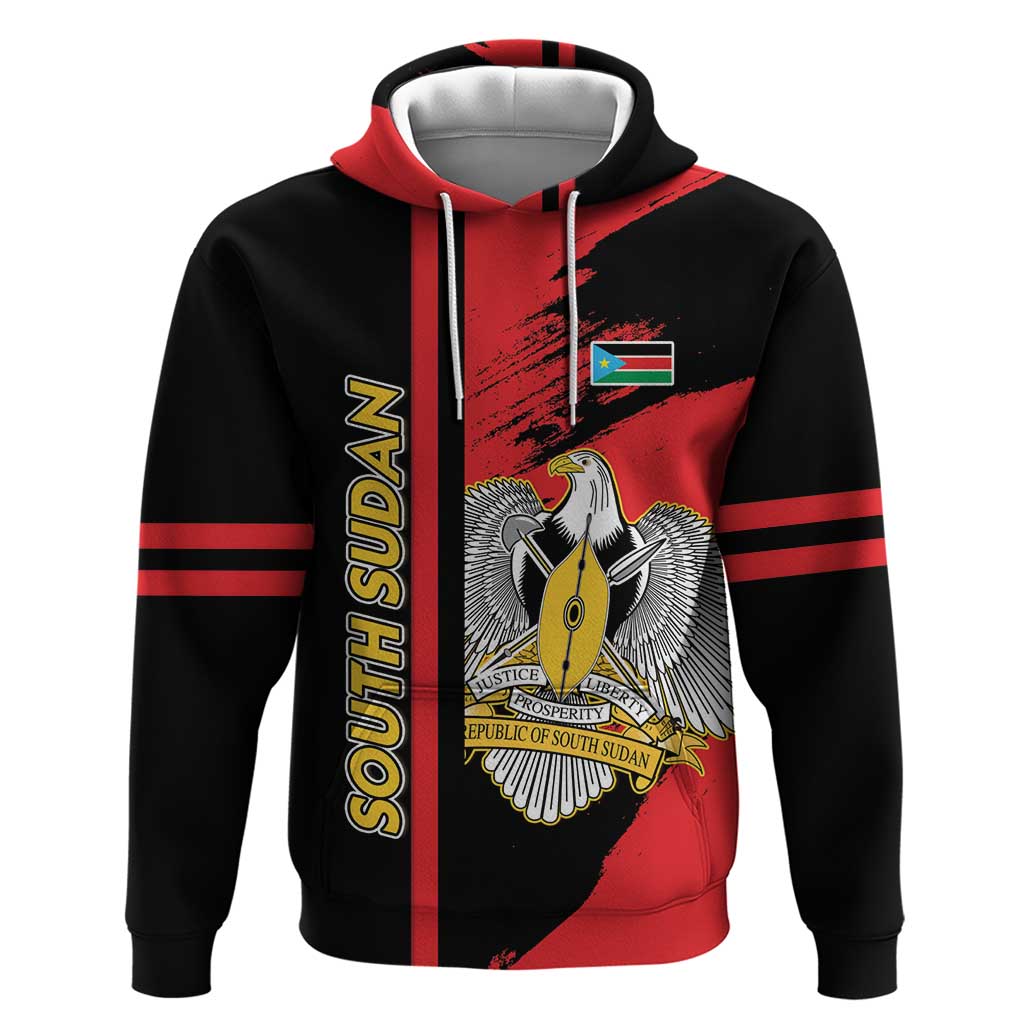 Personalized South Sudan With Coat Of Arms Zip Hoodie Sporty Style