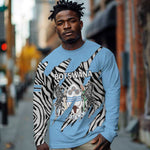 Personalized Lefatshe la Botswana Long Sleeve Shirt Coat Of Arms - African and Zebra Patterns