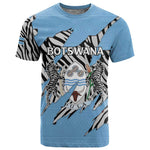 Personalized Lefatshe la Botswana T shirt Coat Of Arms - African and Zebra Patterns
