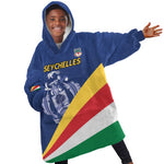Custom Seychelles Beach Soccer 2025 Kid Wearable Blanket Hoodie Go Champions Sesel