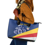 Custom Seychelles Beach Soccer 2025 Leather Tote Bag Go Champions Sesel