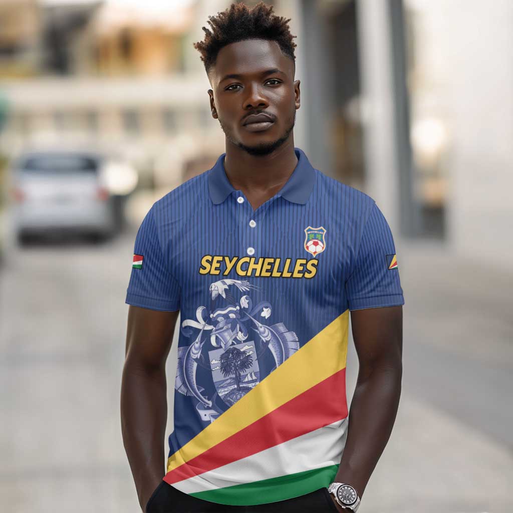 Custom Seychelles Beach Soccer 2025 Polo Shirt Go Champions Sesel
