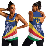 Custom Seychelles Beach Soccer 2025 Women Racerback Tank Go Champions Sesel