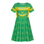 Custom Mauritania Beach Soccer 2025 Kid Short Sleeve Dress Allez Al-Murabitun