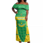 Custom Mauritania Beach Soccer 2025 Off Shoulder Maxi Dress Allez Al-Murabitun