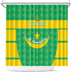 Custom Mauritania Beach Soccer 2025 Shower Curtain Allez Al-Murabitun