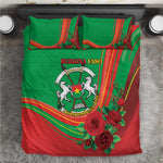 Burkina Faso Independence Day Bedding Set Coat Of Arms African Pattern