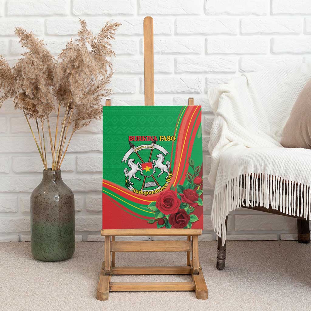 Burkina Faso Independence Day Canvas Wall Art Coat Of Arms African Pattern