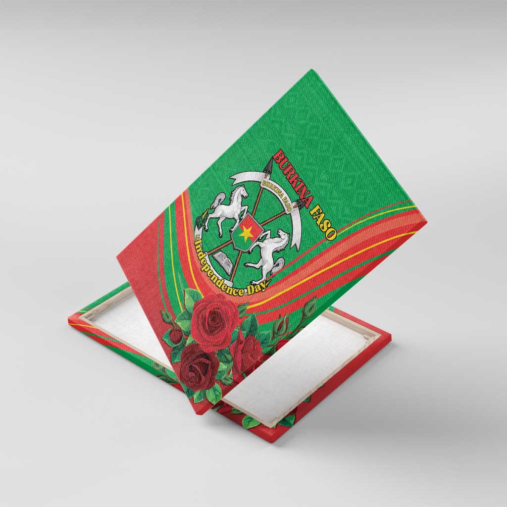 Burkina Faso Independence Day Canvas Wall Art Coat Of Arms African Pattern